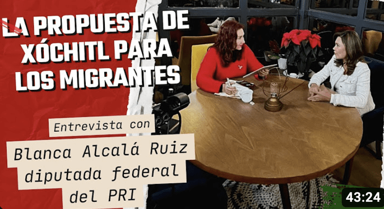 Blanca Alcalá respalda propuesta de Xóchitl Gálvez para considerar a migrantes como el «Estado #33»